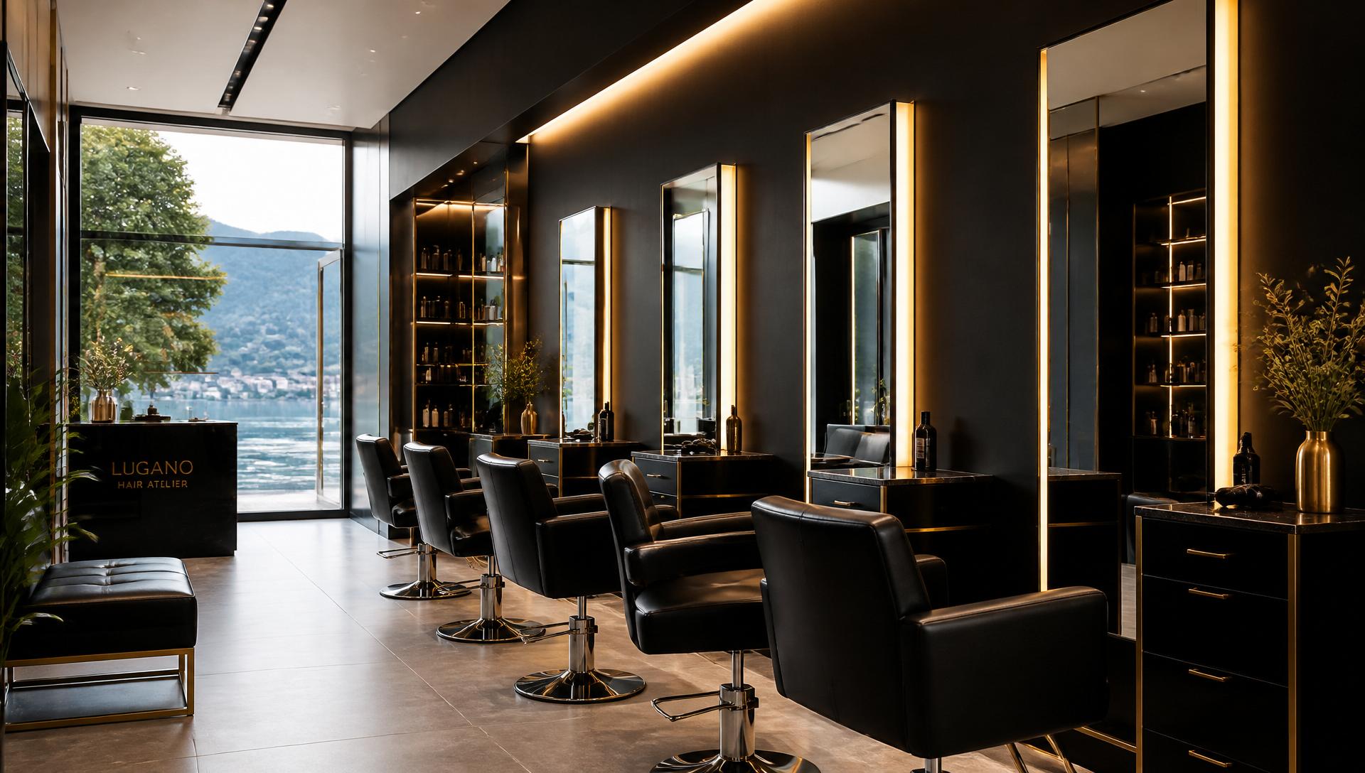 Interno elegante del salone La Scala a Lugano